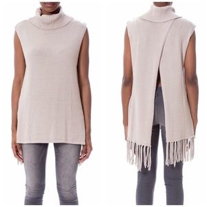 BCBGeneration fringe open back sweater